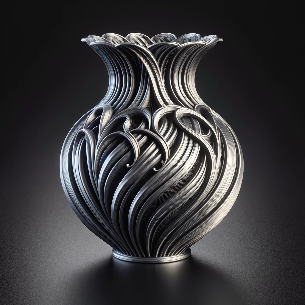 vase imprimé avec du filament PLA Silk filament-abs